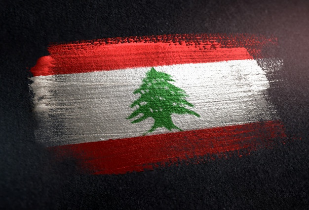 RadioMarocCulture Lebanon Flag Made Metallic Brush Paint Grunge Dark Wall 1379 2500